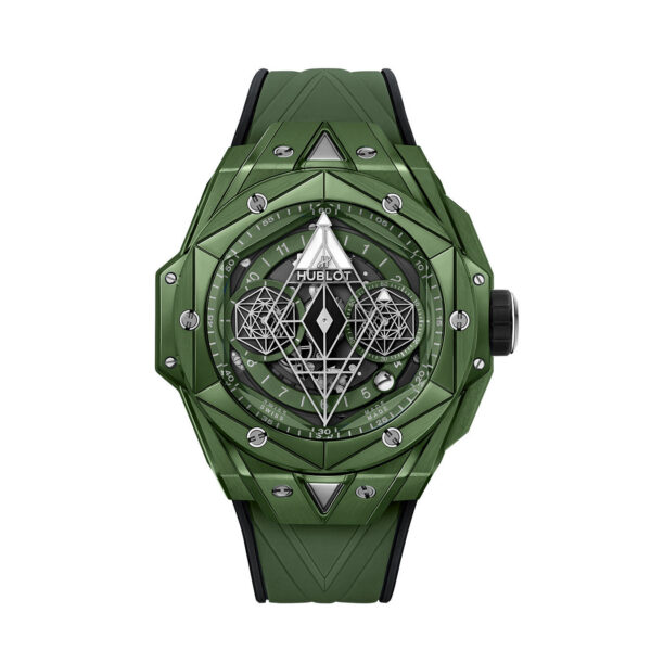 c0d49315ee6461165ae8db764a539b0bcbbe9641 Hublot Big Bang SANG BLEU II GREEN CERAMIC Ref# 418.GX.5207.RX.MXM22