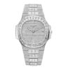 c0ee233c933abe56b7cf151539187a6a921e8851 Patek Philippe Nautilus Date, Sweep Seconds Watch, 18k White Gold and 1,343 diamonds: ~18.73 ct., 40mm, Ref# 5719/10G-010