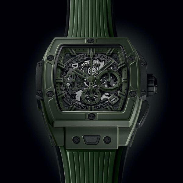 Unworn Hublot Spirit of Big Bang Dark Green Ceramic 42, 642.GX.5210.RX, box and papers