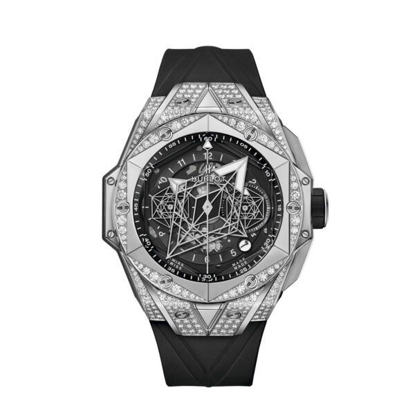 c66c5e92329f91f30837476756a9a81fd5b27d82 Hublot Big Bang SANG BLEU II TITANIUM PAVÉ Ref# 418.NX.1107.RX.1604.MXM20