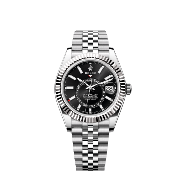 Rolex Sky-Dweller, 42mm, Oystersteel and 18k White Gold, Black, Jubilee, Ref# 336934-0008
