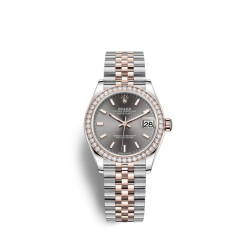 Rolex Datejust 31, Oystersteel, 18kt Everose Gold and diamonds, Ref# 278381RBR-0018