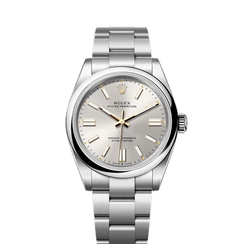 Unworn 2025, Rolex Oyster Perpetual, Oystersteel 41mm, Silver dial, Domed Oyster, Ref# 134300-0001, box and papers