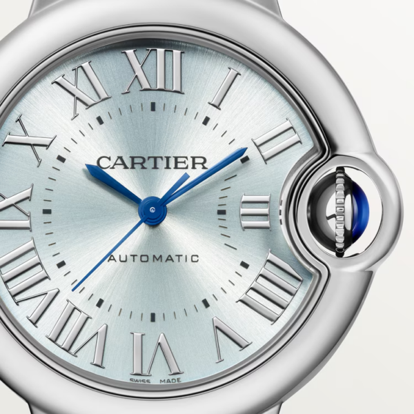 Unworn Cartier Ballon Bleu de Cartier, Stainless Steel, 33mm, Ref# WSBB0062, box and papers