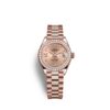 Rolex Lady-Datejust 28, 18kt Everose Gold and diamonds, Ref# 279135RBR-0029