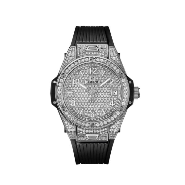 ced6c73cc1c93a46688c3c535a13b5207a0cb3d9 Hublot Big Bang ONE CLICK STEEL FULL PAVÉ Ref# 465.SX.9010.RX.1604