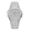 d09d5e0cf16a53e1d4bd0d9111c70288ecd69b95 Patek Philippe Nautilus Date, Sweep Seconds Watch, 18k White Gold and 1,343 diamonds: ~18.73 ct., 40mm, Ref# 5719/10G-010