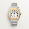 d0c3cfbd4b17181f5df4092885064eec34d12422 Unworn Cartier Santos de Cartier, Stainless Steel and 18k Yellow Gold, 39.8mm, Ref# W2SA0009, box and papers