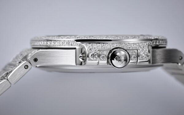 d5fed46eb44ea379d2422056c800c7e1ddc06ec3 Patek Philippe Nautilus Haute Joaillerie Ladies Automatic Watch, 18K White Gold and Diamonds, 35,2mm, Ref# 7118/1450G-001