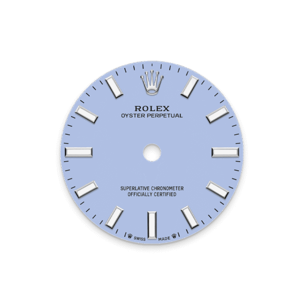 Unworn 2025, Rolex Oyster Perpetual, Oystersteel, 28mm, Lavender dial, Domed Oyster, Ref# 276200-0008, box and papers