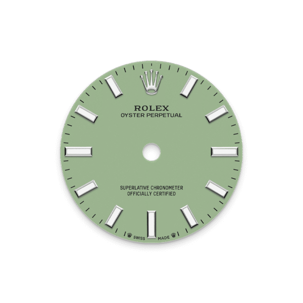 Unworn 2025, Rolex Oyster Perpetual, Oystersteel, 31mm, Pistachio-green dial, Domed Oyster, Ref# 277200-0012, box and papers