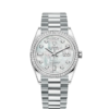 Rolex Day-Date, 36mm, Platinum and Diamonds, Ref# 128396tbr-0005