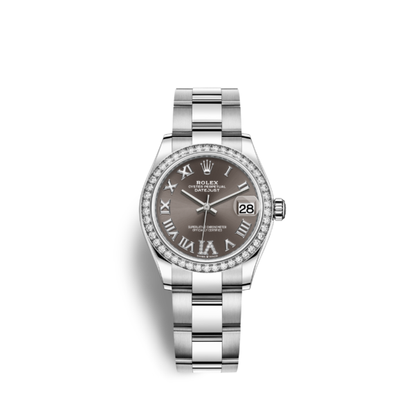 Rolex Datejust 31, Oystersteel, 18kt White Gold and diamonds, Ref# 278384RBR-0031