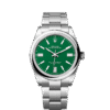 Unworn 2025, Rolex Oyster Perpetual, Oystersteel 41mm, Green dial, Domed Oyster, Ref# 134300-0004, box and papers