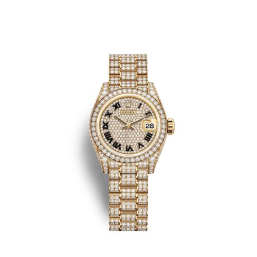e6871af90a07c8588854d4538a46fe9a1c676044 Rolex Lady-Datejust 28, 18k Yellow Gold, Ref# 279458RBR-0001