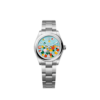 Rolex Oyster Perpetual 31, Turquoise blue, Celebration motif, Oystersteel, 31mm,  Ref# 277200-0010