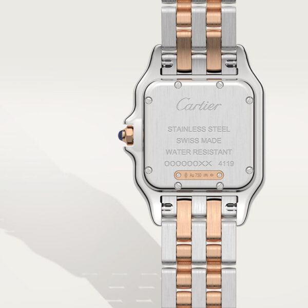 ec42b81880dfb11f781039b3b7d77ab8ff0cfad0 Unworn Cartier Panthère de Cartier, Stainless Steel, 18k Rose Gold and Diamonds, 29mm x 37mm, Ref# W3PN0007, box and papers
