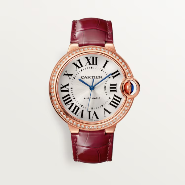 ec42f1dff36c1c19bf3bfddd730649d359393ae5 Unworn Cartier Ballon Bleu de Cartier, 18k Rose Gold with Diamond-set, 36mm, Ref# WJBB0034, box and papers