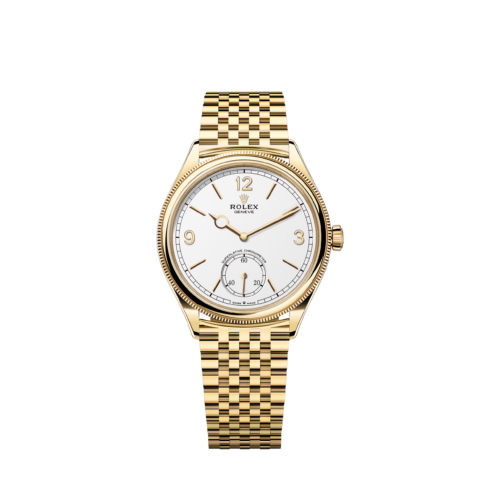 ede12617329c9603a39139b8de7ed870680c6f94 Unworn 2025, Rolex Perpetual 1908, 18k Yellow Gold, 39mm, Ref# 52508-0008, box and papers