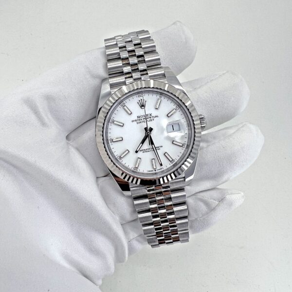 Rolex Datejust 41 Oystersteel and 18K White Gold 41 mm White Dial, Ref# 126334-0010