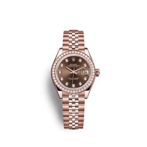 ef58a783934a34a7437e45f97a60c7ac4acd6a3c Rolex Lady-Datejust 28, 18kt Everose Gold and diamonds, Ref# 279135RBR-0018