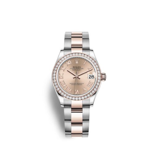 Rolex Datejust 31, Oystersteel, 18kt Everose Gold and diamonds, Ref# 278381RBR-0001