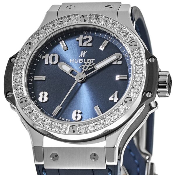 f23aa7a2685784f10ea2dfad54a279656072bc36 Hublot Big Bang, Steel Blue Diamonds, 38 mm, Ref# 361.SX.7170.LR.1204, Unworn 2025