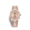 Rolex Day-Date 36 Everose gold Ref# 128345RBR-0009