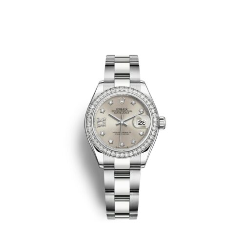 Rolex Lady-Datejust 28, Oystersteel and 18k White Gold, Ref# 279384RBR-0022