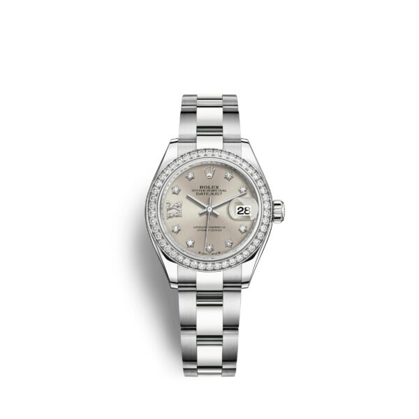 Rolex Lady-Datejust 28, Oystersteel and 18k White Gold, Ref# 279384RBR-0022