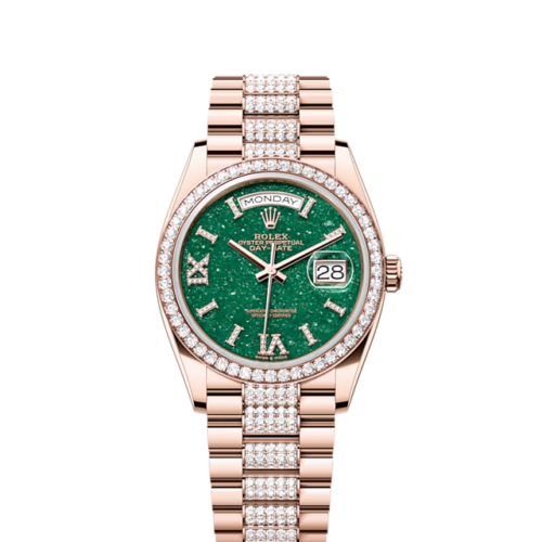 Rolex Day-Date 36, 18k Everose Gold with Diamond-set, 36mm, Ref# 128345rbr-0069