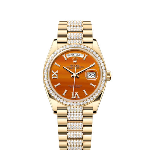 Rolex Day-Date 36, 18k Yellow Gold with Diamond-set, 36mm, Ref# 128348rbr-0050