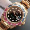 Rolex Submariner Golden Blue / Red Diamond Black Dial 40mm