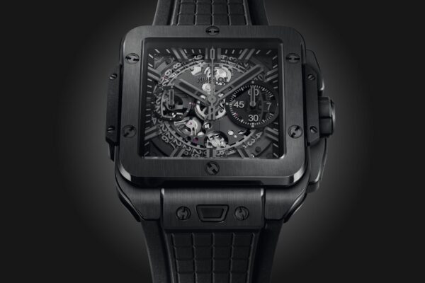 fc3a919deffcd56bf0e238316f52fe3e15592a6d Hublot Square Bang UNICO ALL BLACK Ref# 821.CX.0140.RX
