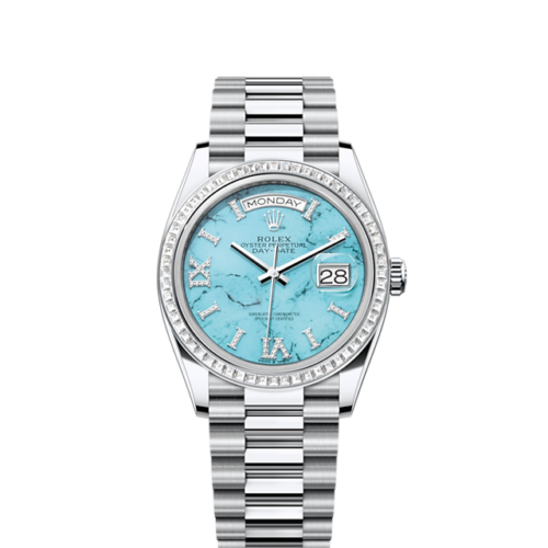 Rolex Day-Date 36, Platinum with Diamond-set, 36mm, Ref# 128396tbr-0016