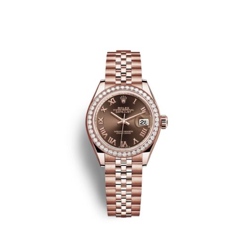 fe41ddfbf5165633f34d7643f3a8be94aec5a7c1 Rolex Lady-Datejust 28, 18kt Everose Gold and diamonds, Ref# 279135RBR-0012